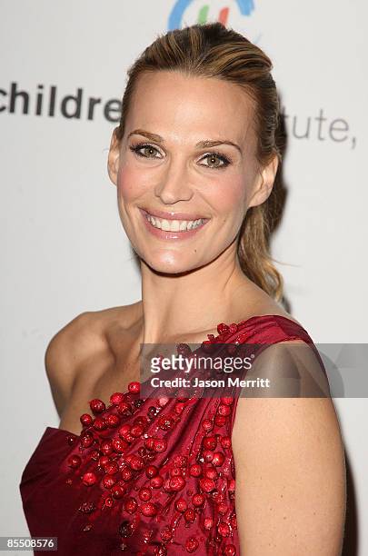 Actress Molly Sims attends The Colleagues 21st annual spring luncheon and premiere showing of Kevan Hall's Fall 2009 Collection, held at the Beverly...