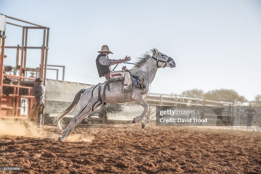 A rodeo in central Queensland, Australia.