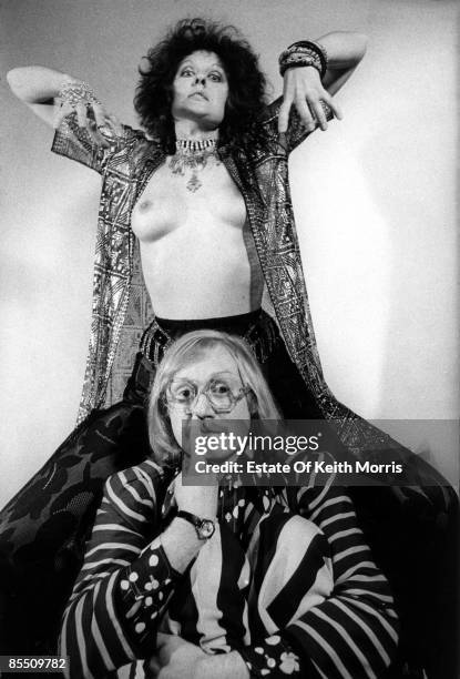 Photo of BONZO DOG DOO DAH BAND and Vivian STANSHALL and Germaine GREER; Vivian Stanshall & Germaine Greer, studio, posed