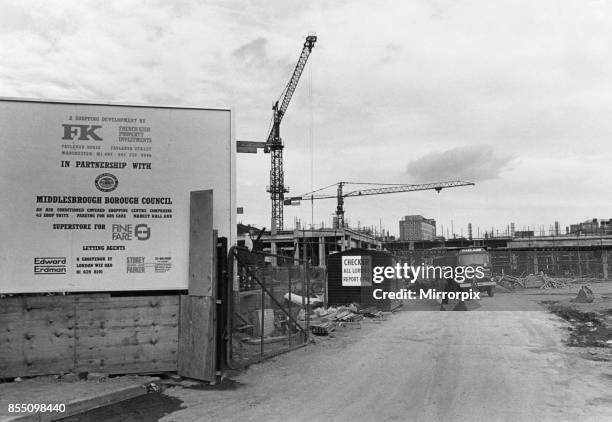 Under construction, Hill Street Centre Development, Middlesbrough, 1st October 1980. French Kier Property Developments in partnership with...