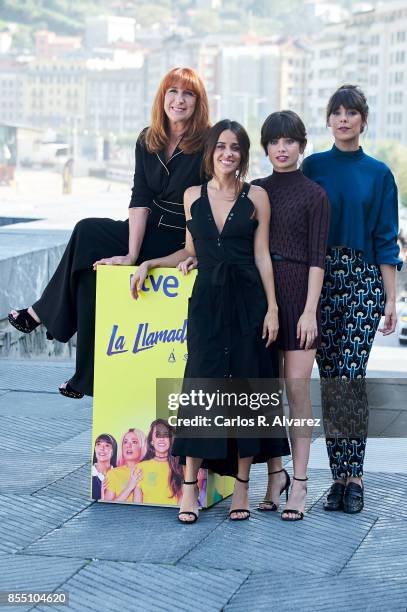 Spanish actresses Gracia Olayo, Macarena Garcia, Anna Castillo and Belen Cuesta attend 'La Llamada' photocall during the 65th San Sebastian...