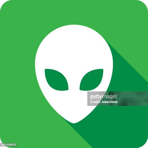 alien icon silhouette - alien stock illustrations