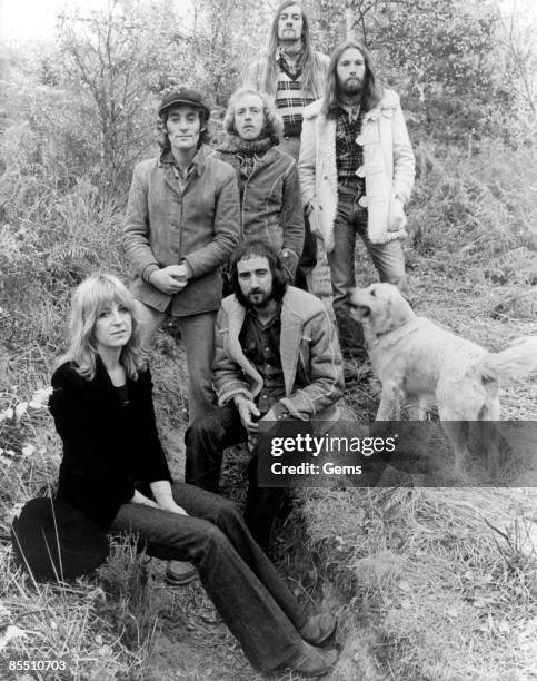 Photo of FLEETWOOD MAC; L-R : Mick Fleetwood, : Bob Weston, Bob Welch, Dave Walker, : Christine McVie, John McVie - posed, group shot, 1972/1973