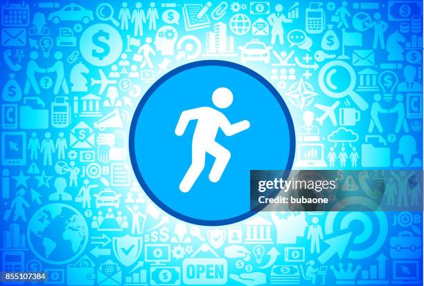 running  icon on business and finance vector background - sprint phone stock illustrations