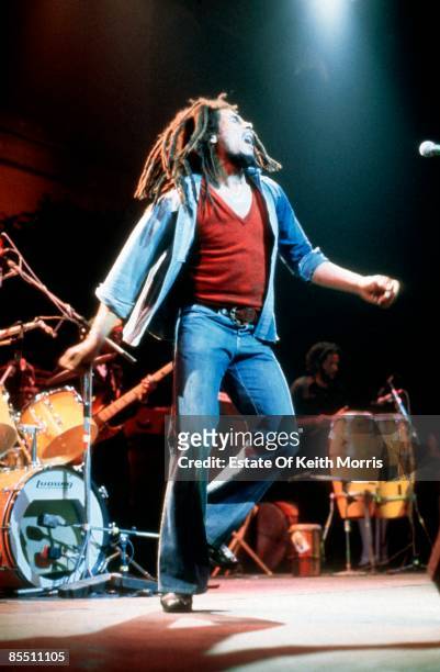 Photo of Bob MARLEY, Bob Marley performing live on stage