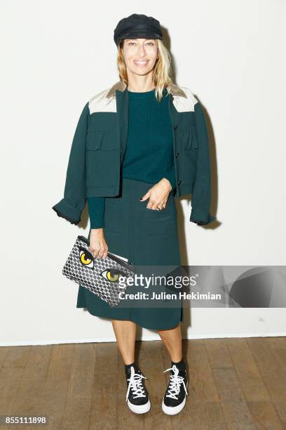 Alexandra Golovanoff attends the Paco Rabanne show as part of the Spring Summer 2018 Womenswear Show at Grand Palais on September 28, 2017 in Paris,...