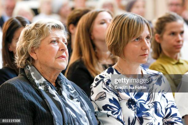 German actress Marie-Luise Marjan and Maike Roettger, CEO Plan International Germany during the Ulrich Wickert Award For Children's Rights at...