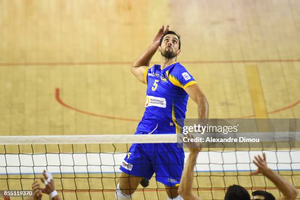 Ivan Kolev of Nice during the Volley-ball friendly match on September 22, 2017 in Montpellier, France.