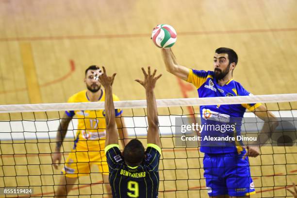 Gojko Cuk of Nice during the Volley-ball friendly match on September 22, 2017 in Montpellier, France.