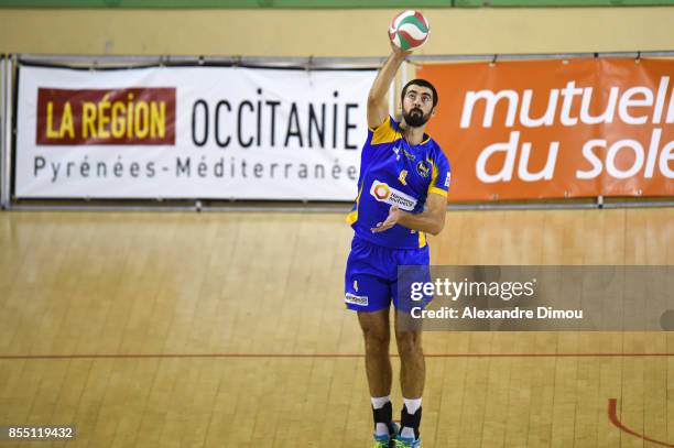 Gojko Cuk of Nice during the Volley-ball friendly match on September 22, 2017 in Montpellier, France.