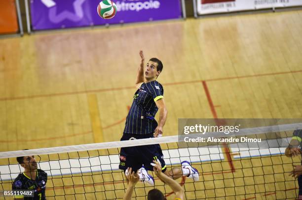 Luka Basic of Toulouse during the Volley-ball friendly match on September 22, 2017 in Montpellier, France.