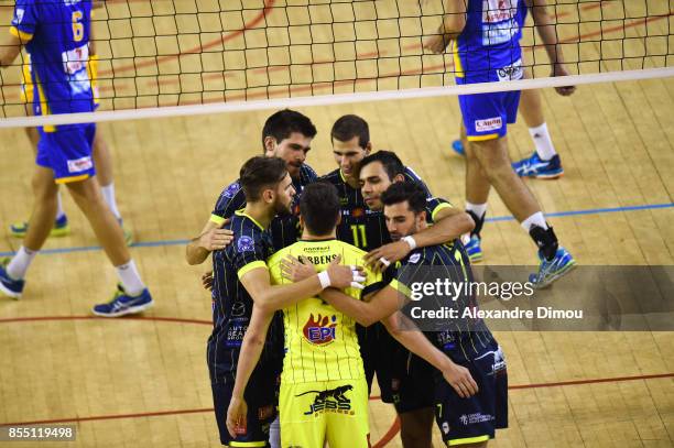 Team of Toulouse during the Volley-ball friendly match on September 22, 2017 in Montpellier, France.