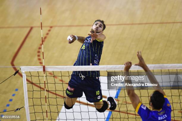 Andres Villena of Toulouse during the Volley-ball friendly match on September 22, 2017 in Montpellier, France.