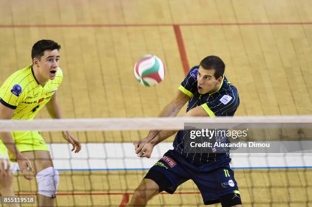 Luka Basic of Toulouse during the Volley-ball friendly match on September 22, 2017 in Montpellier, France.