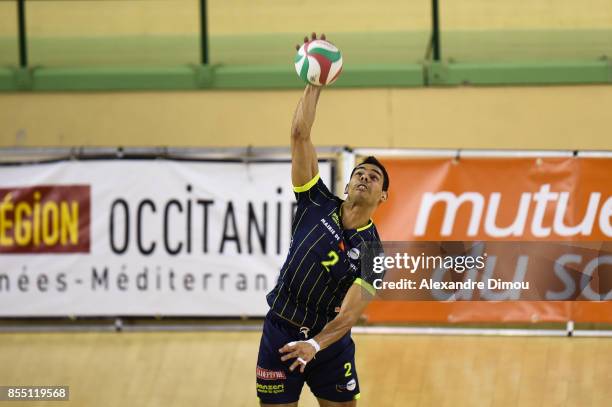 Bruno Temponi of Toulouse during the Volley-ball friendly match on September 22, 2017 in Montpellier, France.