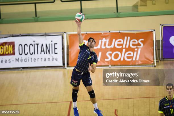 Miguel Angel de Amo of Toulouse during the Volley-ball friendly match on September 22, 2017 in Montpellier, France.
