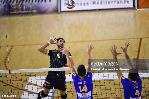 Andres Villena of Toulouse during the Volley-ball friendly match on September 22, 2017 in Montpellier, France.