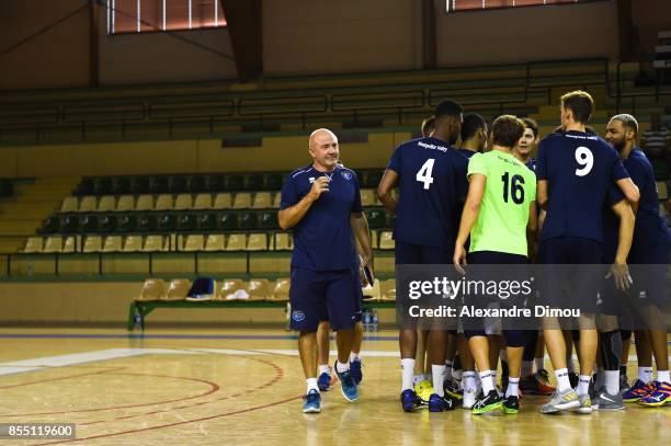 Olivier Lecat Coach of Montpellier during the Volley-ball friendly match on September 22, 2017 in Montpellier, France.