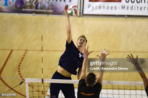 Jean Patry of Montpellier during the Volley-ball friendly match on September 22, 2017 in Montpellier, France.