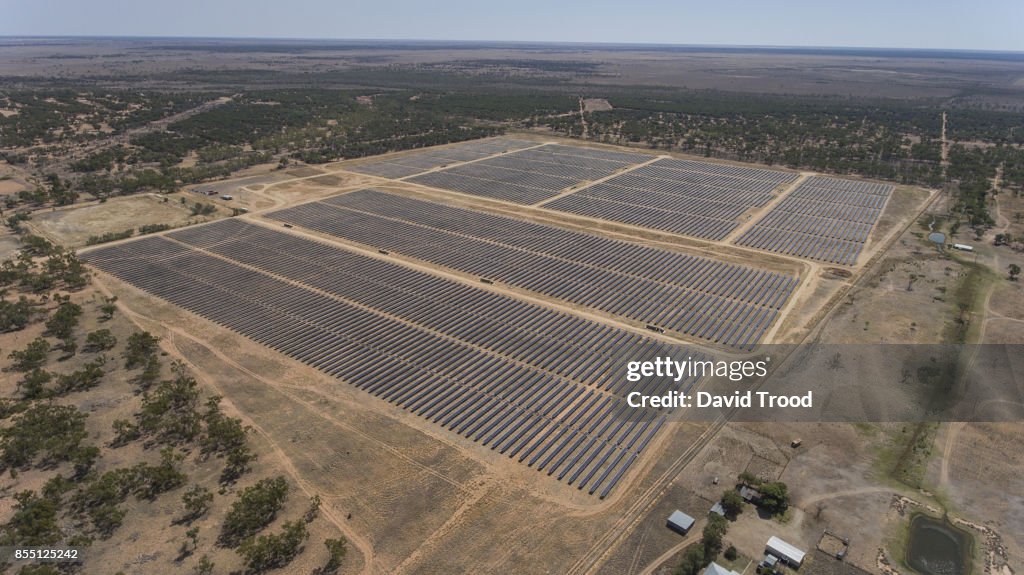 Huge solar farm in the Australian outback.