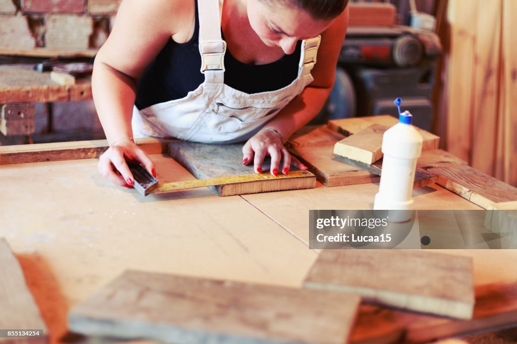 Female carpenter