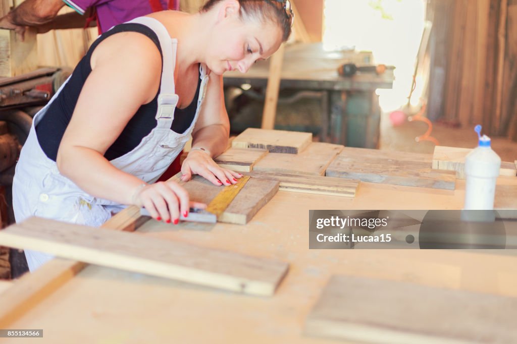 Female carpenter