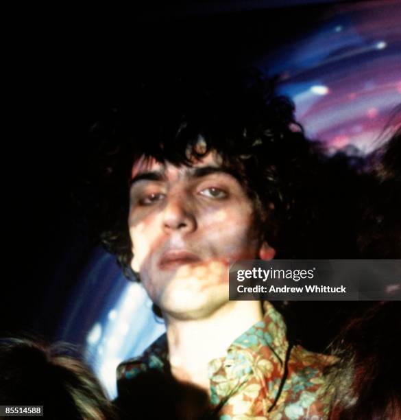 Syd Barrett of Pink Floyd, posed, looking to camera, 1967.