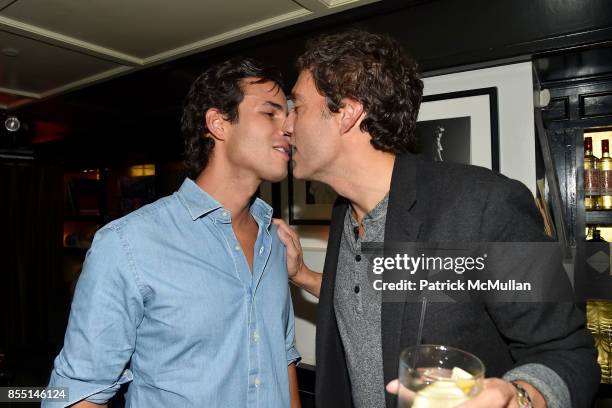 Renato Freitas and Fabian Basabe attend Cocktails with Fabian Basabe at Omar's on September 13, 2017 in New York City.