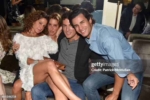 Pippa Cohen, Dori Cooperman, Fabian Basabe and Renato Freitas attend Cocktails with Fabian Basabe at Omar's on September 13, 2017 in New York City.