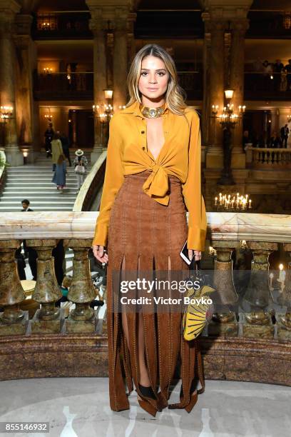 Thassia Naves attends the Balmain show as part of the Paris Fashion Week Womenswear Spring/Summer 2018 on September 28, 2017 in Paris, France.