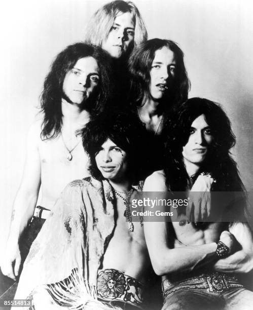 Photo of AEROSMITH and Brad WHITFORD and Steven TYLER and Joey KRAMER and Joe PERRY and Tom HAMILTON; Clockwise from bottom left: Steven Tyler, Joey...