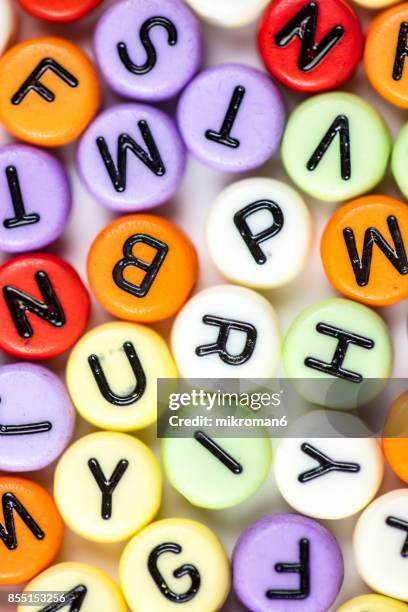 colorful letters of the alphabet. the british alphabet letters - ps arts stock pictures, royalty-free photos & images