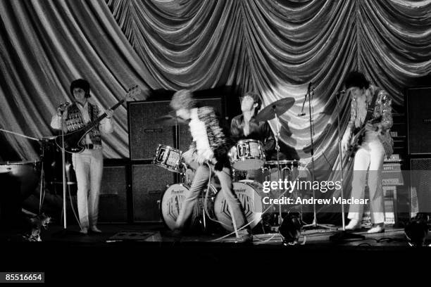 3rd NOVEMBER: English rock group The Who perform live on stage at the Granada Cinema in Kingston-upon-Thames, London on 3rd November 1967. L-R John...