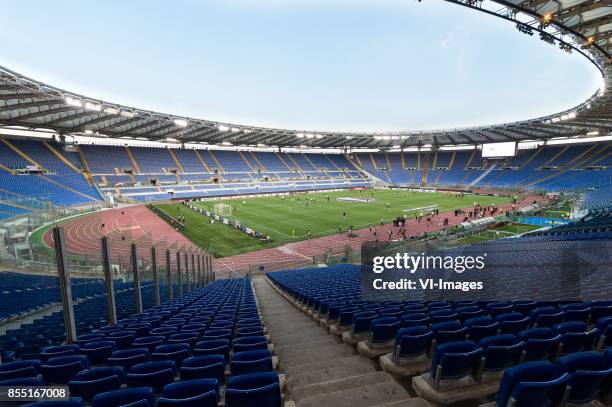 The match between Lazoio Roma and Zulte Waregem is played without supporters as for a penalty of the UEFA for Lazio Roma during the UEFA Europa...