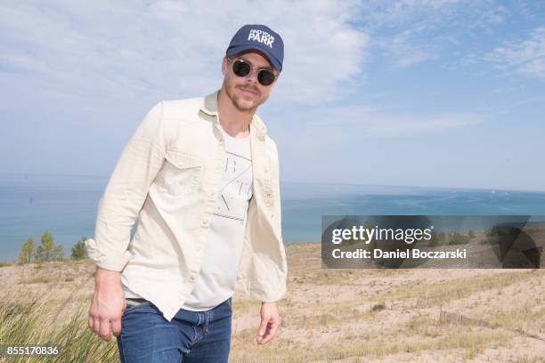 Derek Hough partners with The National Park Foundation to explore Indiana Dunes National Lakeshore on September 26, 2017 in Porter, Indiana.