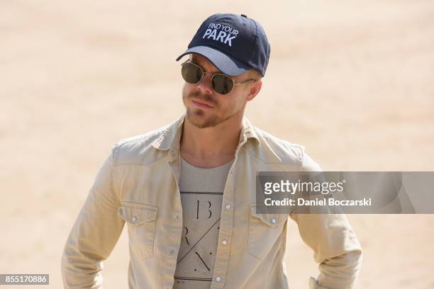 Derek Hough partners with The National Park Foundation to explore Indiana Dunes National Lakeshore on September 26, 2017 in Porter, Indiana.