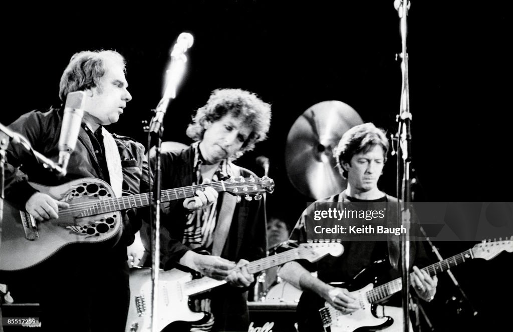Photo of Bob DYLAN and Eric CLAPTON and Van MORRISON