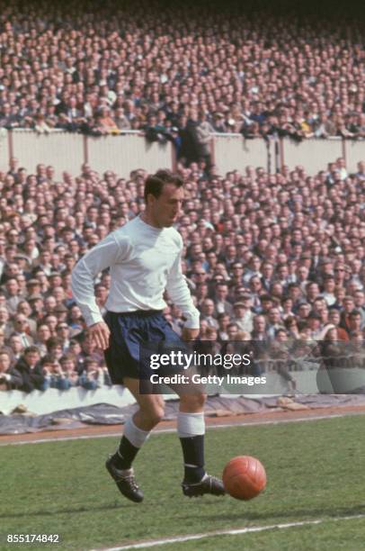 Spurs striker Jimmy Greaves in action during a First Division Match circa 1968 at White Hart Lane, Tottenham, England.