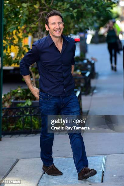Actor Mark Feuerstein enters the "AOL Build" taping at the AOL Studios on September 28, 2017 in New York City.