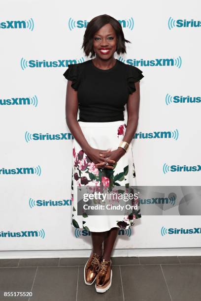 Actress Viola Davis visits the SiriusXM Studios on September 28, 2017 in New York City.