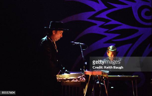 Photo of Bob DYLAN, Bob Dylan performing on stage, keyboards
