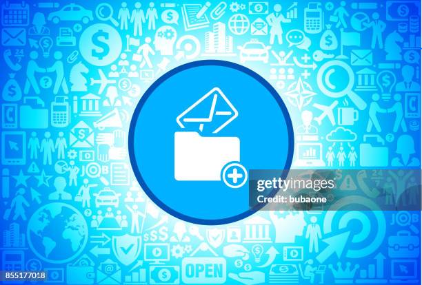 add letter folder icon on business and finance vector background - adding value stock illustrations