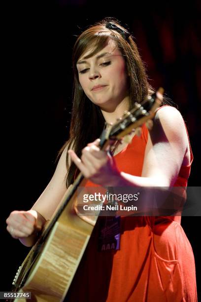 Photo of Amy MACDONALD, Amy MacDonald performing on stage at the Teenage Cancer Trust charity concert
