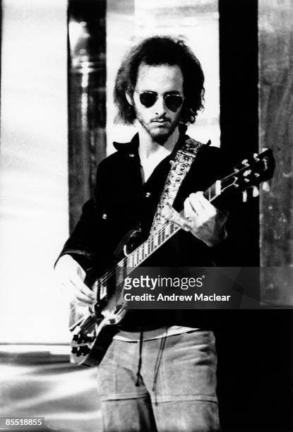 1st September : Guitarist Robbie Krieger from The Doors performs live on stage in September 1968.