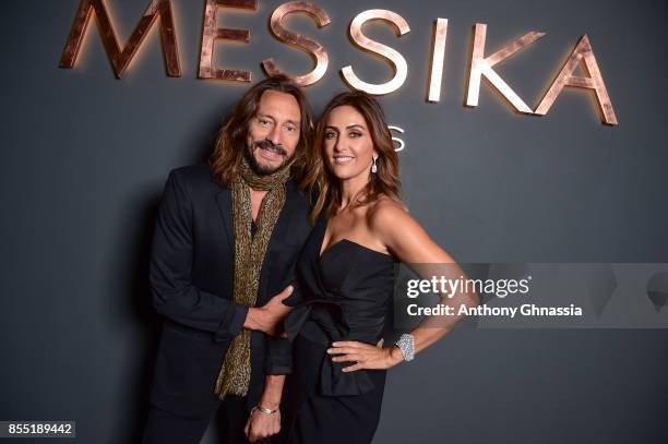 Bob Sinclar and Valerie Messika attend Messika cocktail as part of the Paris Fashion Week Womenswear Spring/Summer 2018 on September 27, 2017 in...