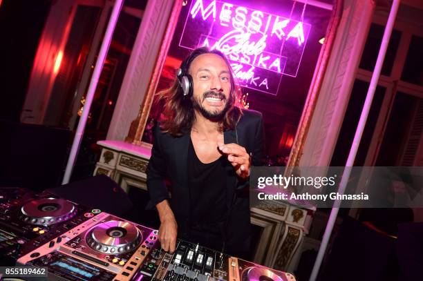 Bob Sinclar deejays at Messika cocktail as part of the Paris Fashion Week Womenswear Spring/Summer 2018 on September 27, 2017 in Paris, France.