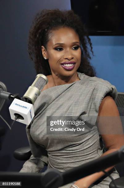 Singer/ actress Jennifer Hudson visits 'The Morning Mash Up' on SiriusXM Hits 1 Channel at the SiriusXM Studios on September 28, 2017 in New York...