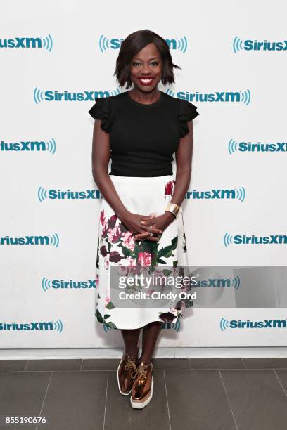 Actress Viola Davis visits the SiriusXM Studios on September 28, 2017 in New York City.