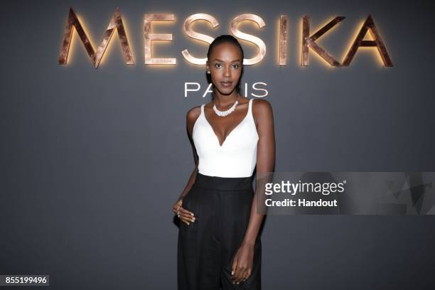 In this handout provided by Messika, Leila NDA attends the Messika cocktail as part of the Paris Fashion Week Womenswear Spring/Summer 2018 on...