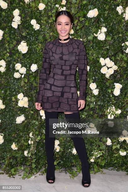 Jolin Tsai attends the Balmain show as part of the Paris Fashion Week Womenswear Spring/Summer 2018 on September 28, 2017 in Paris, France.